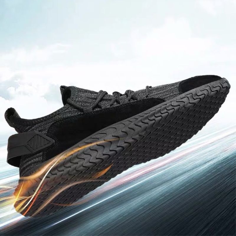 Flying woven men's sports shoes