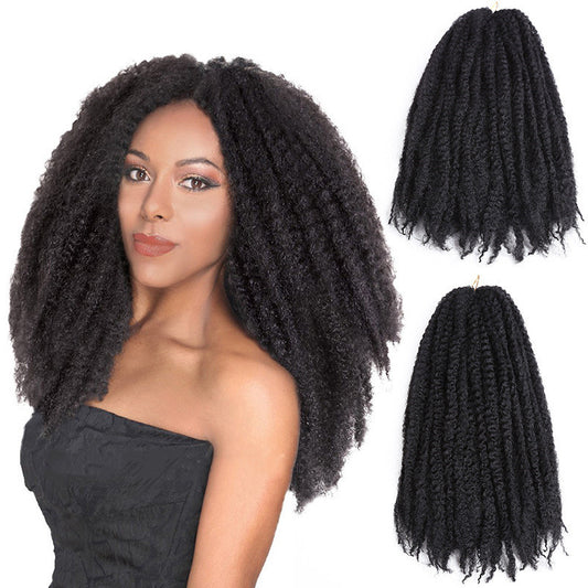 High temperature silk medium long curly hair