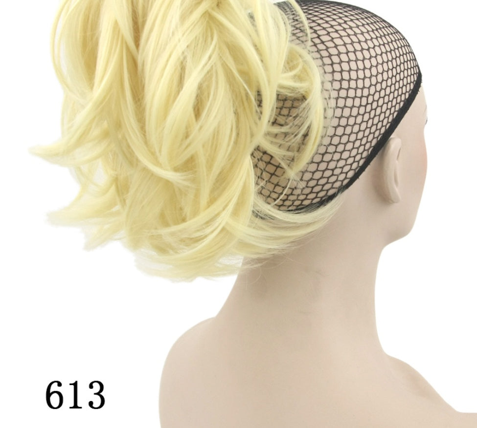 Grip ponytail short hair female curly hair wig flexible hair ponytail