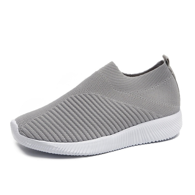 Korean Version Of Large Size Sports Flying Woven Casual Shoes