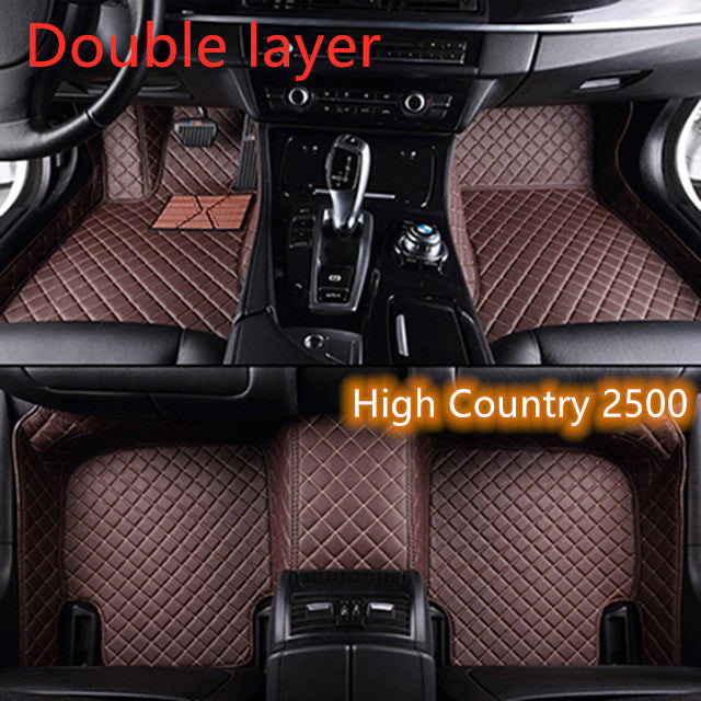 Fully Surrounded Car Leather Floor Mat Pad All Weather Protection