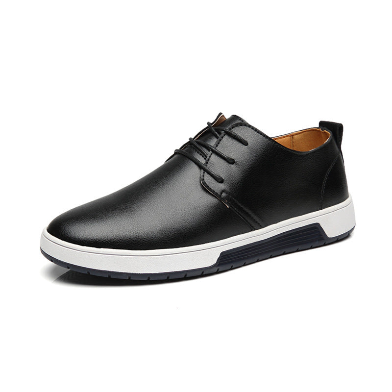 Men's shoes breathable perforated leather shoes youth