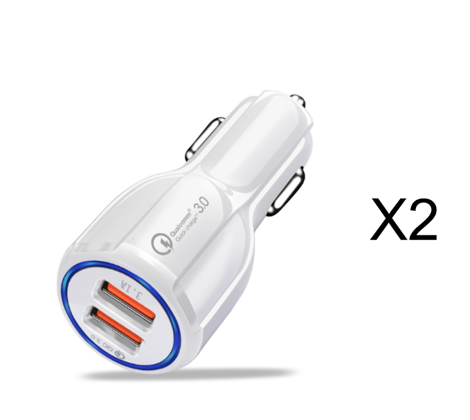 Quick Charge 3.0 Autoladegerät für Mobiltelefon Dual USB Autoladegerät Qualcomm Qc 3.0 Schnellladeadapter Mini USB Autoladegerät