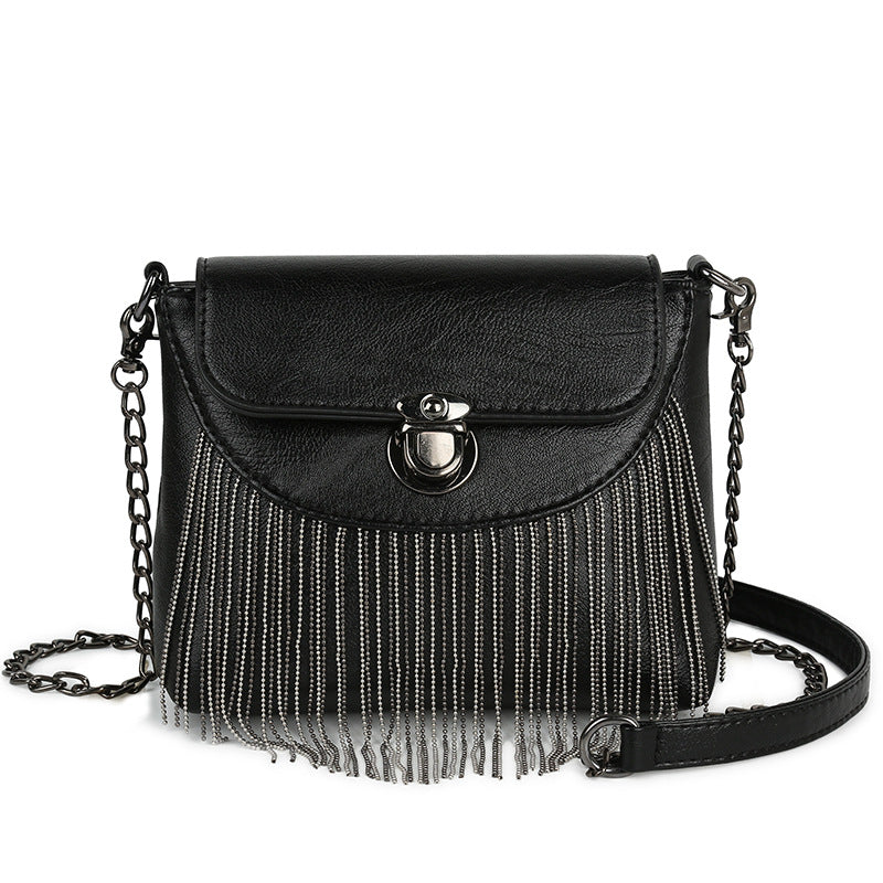 Handbag Women's Rivet Tassel Shoulder Crossbody Chain Bag