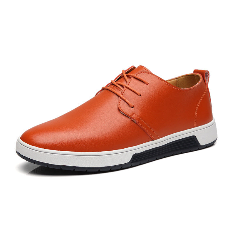 Men's shoes breathable perforated leather shoes youth