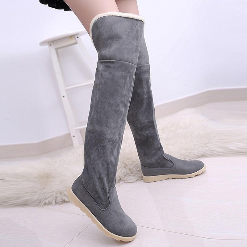 New style over knee warm fur warm snow boots