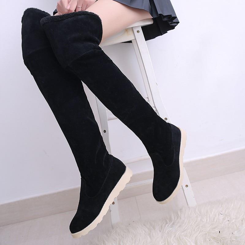 New style over knee warm fur warm snow boots