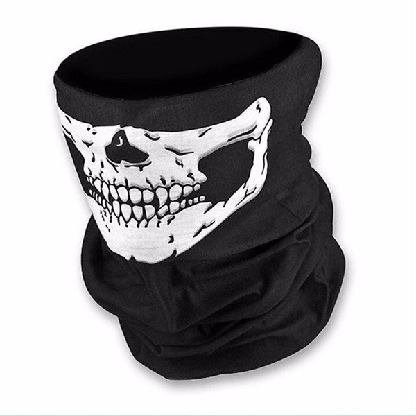 Bufandas de fiesta de calavera para Halloween, máscara de mascarada, Mardi Gras, cuello negro, motocicleta aterradora, sombreros multifunción, máscaras, ropa para el cuello