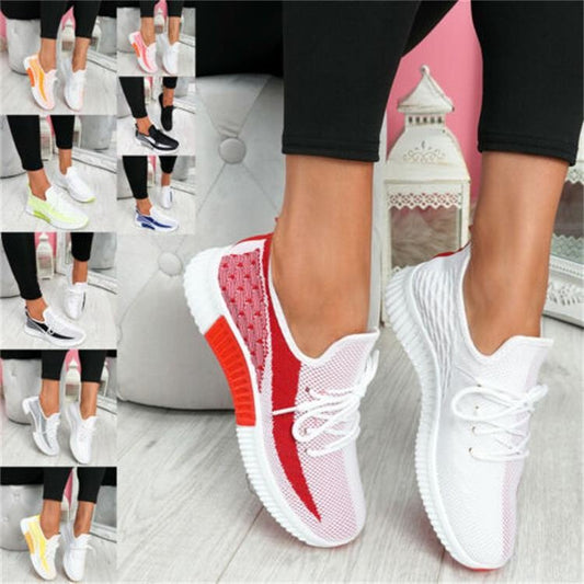 Flying woven mesh breathable women's shoes