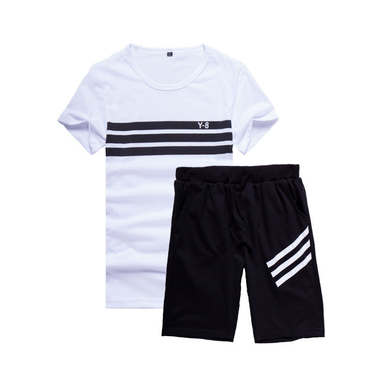 Men's Round Neck Half Sleeve T-shirt Shorts Set