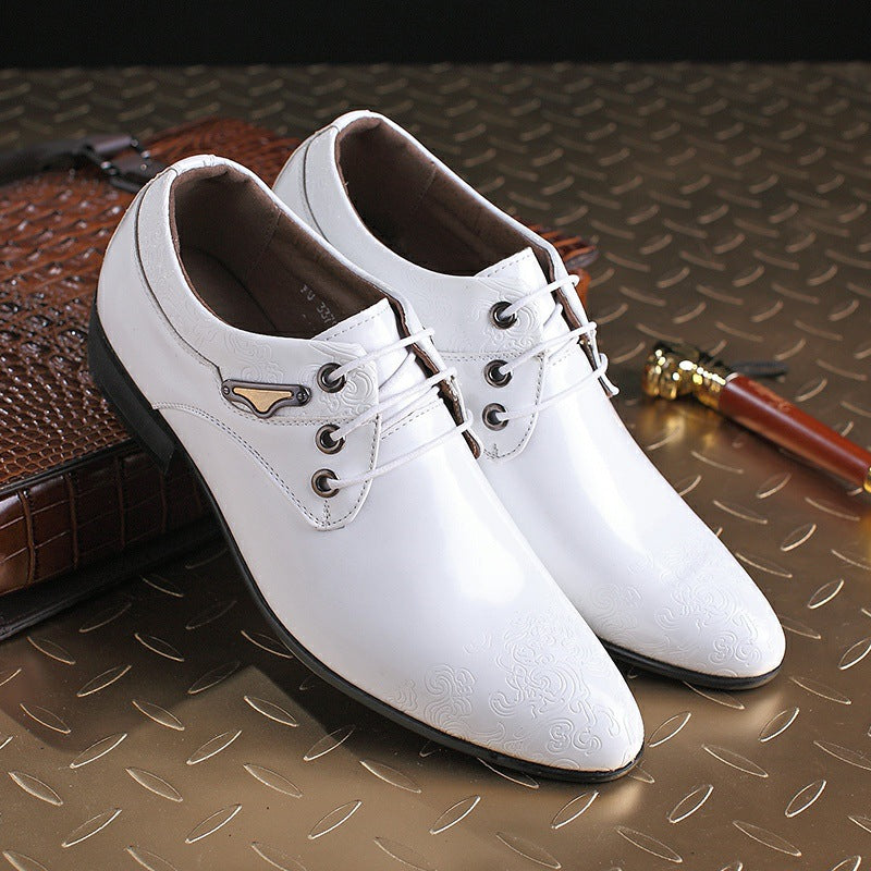 Formal Mens Dress Shoes Genuine Leather Black Luxury Wedding Shoes Men Flats Office Oxfords