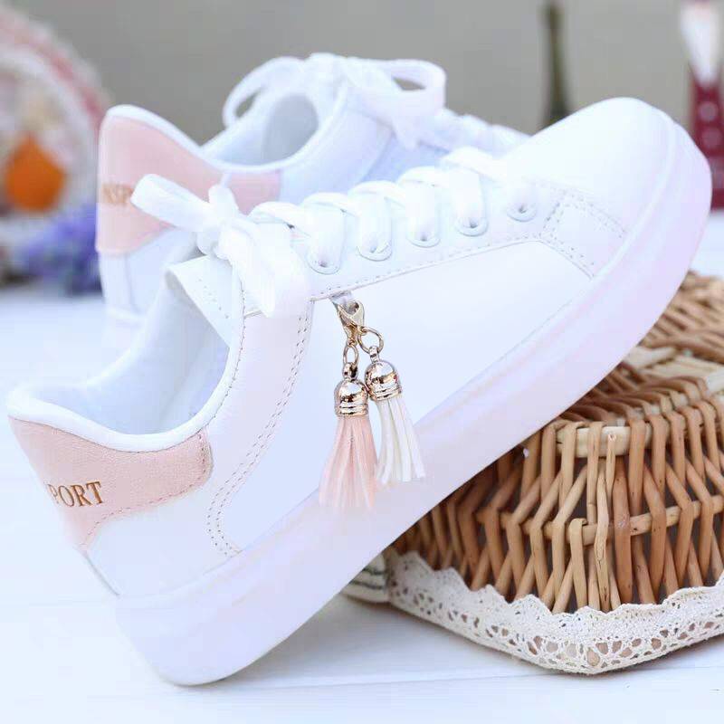 Leather Small White Shoes Women's Autumn Breathable Running Shoes