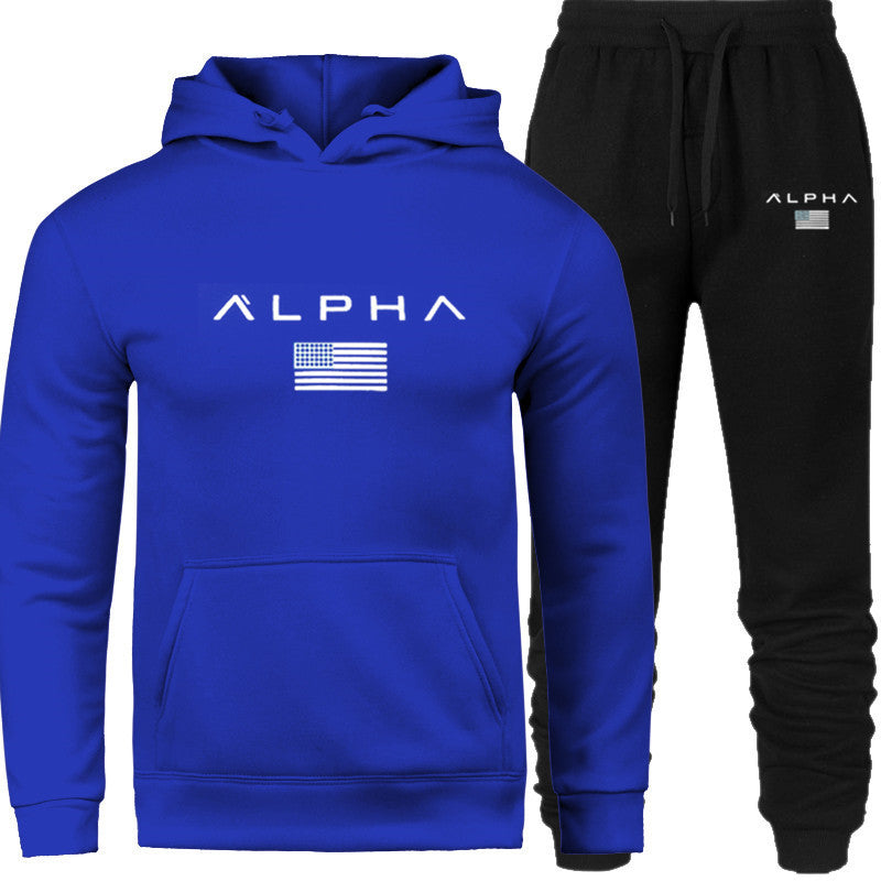 Men's Hooded Sweatshirt Set Length: trousers Top style: coat Top sleeve length: long sleeve Whether Hooded: Hooded Fabric name chemical fiber blended Main fabric composition: polyester fiber (polyester) The content of the main fabric ingredient: 70 (%) 1.