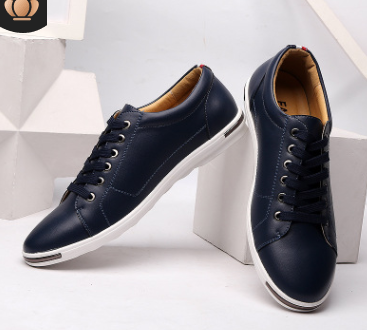 Men's large size casual shoes fashion breathable leather shoes with men's shoes