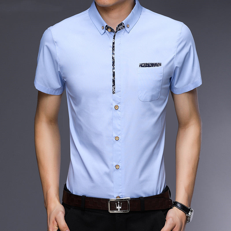 Men's shirt with short sleeves