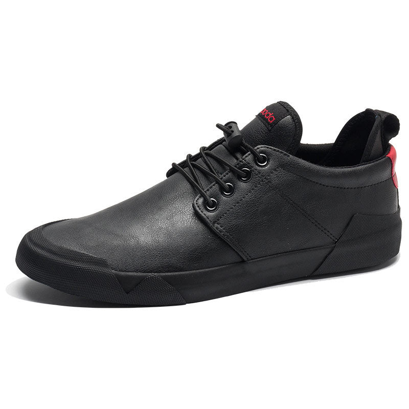 Fashion men shoes lace-up leather casual shoes Upper Material: PU Outsole Material: Rubber Closure Type: Lace-Up Fit: Fits true to size, take your normal size Shoes Type: Basic Pattern Type: Solid Department Name: Adult Feature: Breathable Feature: Waterp