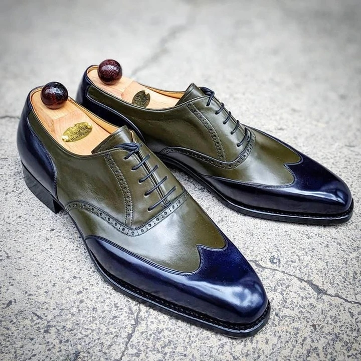 Atmungsaktive High-End-Herrenschuhe von Goodyear mit geschnitzter Spitze im britischen Stil