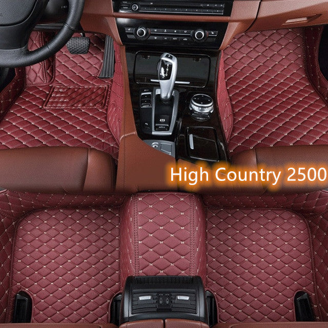 Fully Surrounded Car Leather Floor Mat Pad All Weather Protection