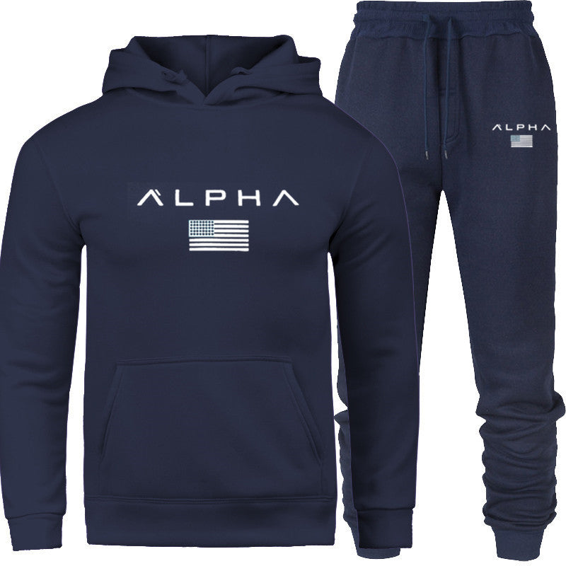 Men's Hooded Sweatshirt Set Length: trousers Top style: coat Top sleeve length: long sleeve Whether Hooded: Hooded Fabric name chemical fiber blended Main fabric composition: polyester fiber (polyester) The content of the main fabric ingredient: 70 (%) 1.