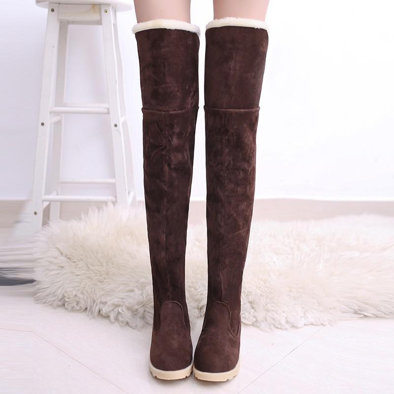 New style over knee warm fur warm snow boots