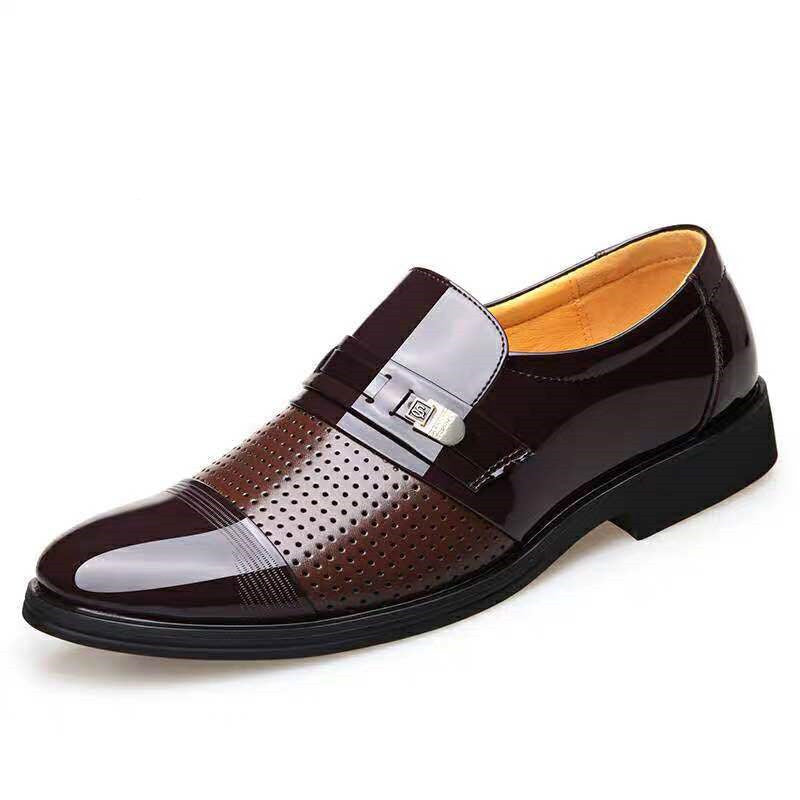 Men's business formal cutout leather shoes