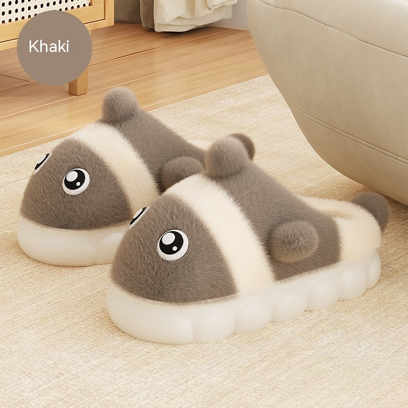 Home Warm Parent-child Cute Fluffy Slippers