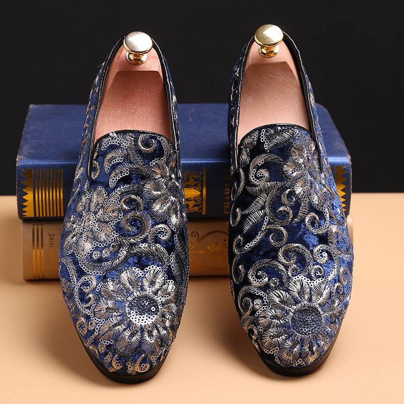 Embroidered men's shoes