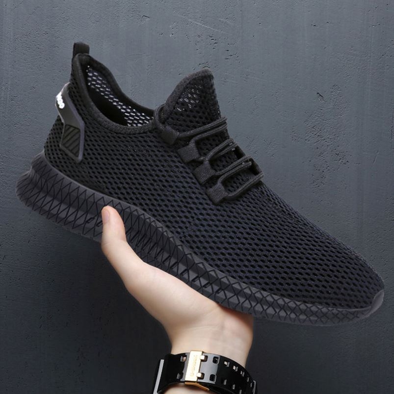 Flying woven casual shoes summer soft sole single shoe mesh