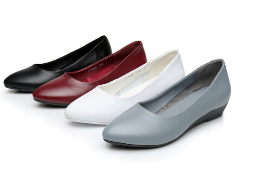 Leather non-slip soft sole flat shoes