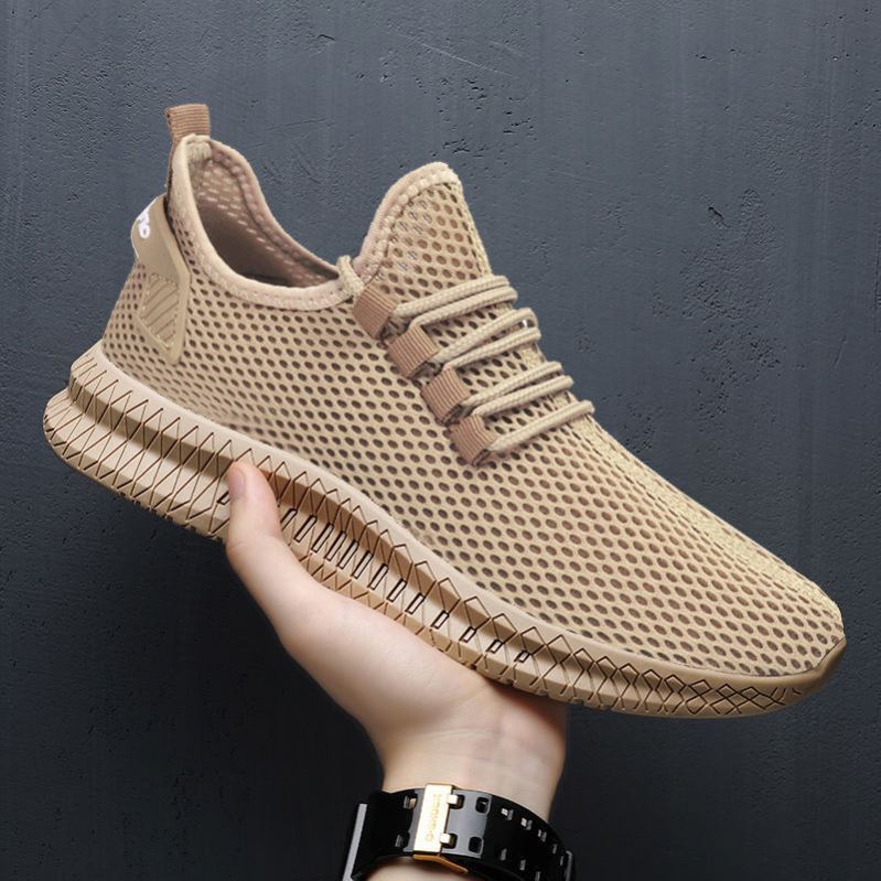 Flying woven casual shoes summer soft sole single shoe mesh