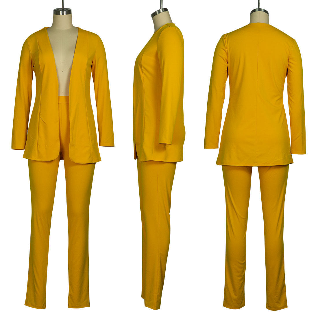 Pure color suit casual wear two-piece suit