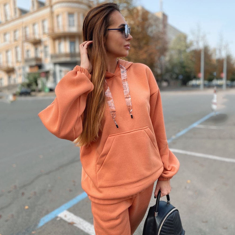 Two-piece new fashion sports sweater suit