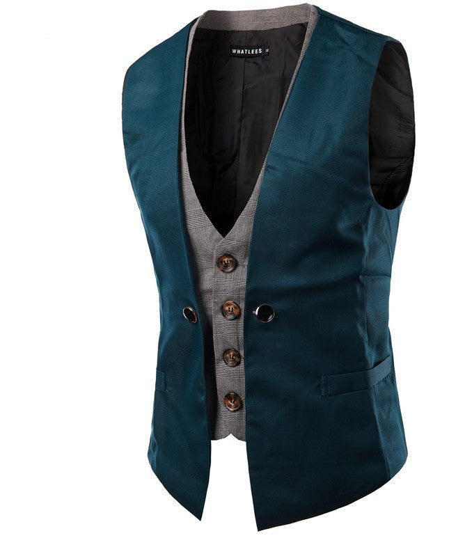 Men business suit vest waistcoat