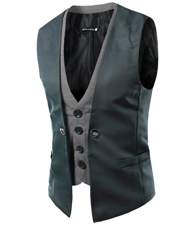 Men business suit vest waistcoat