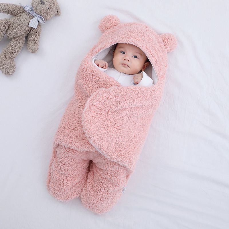 Baby Sleeping Bag Envelope for Newborn Baby Winter Swaddle Blanket