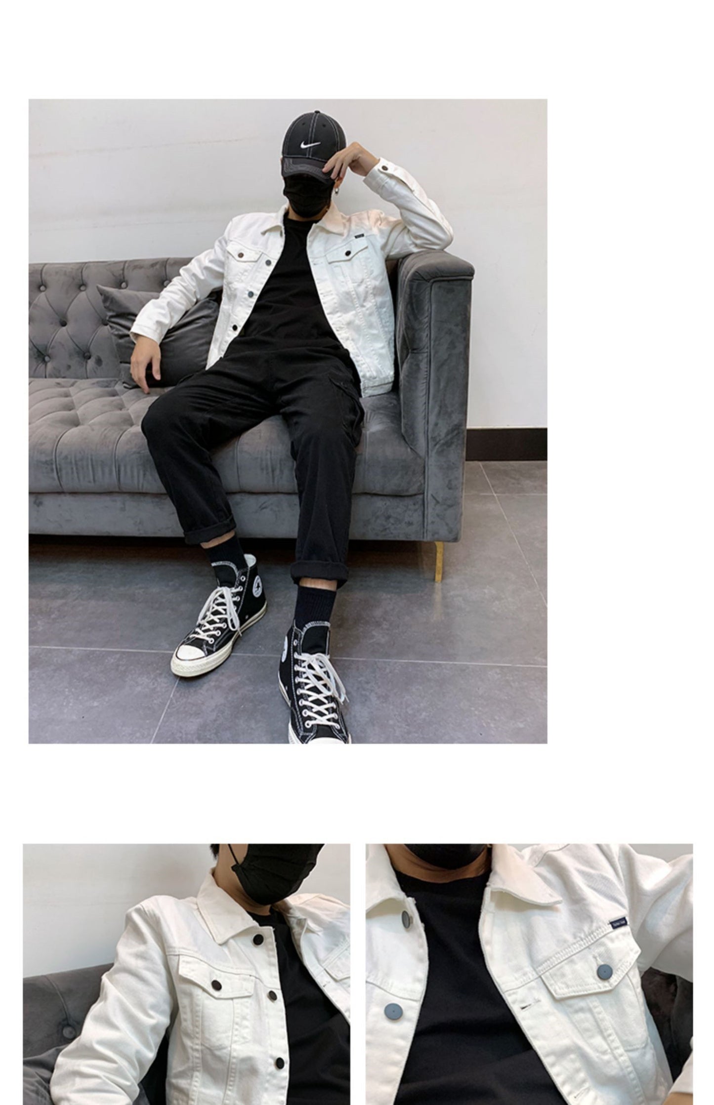 Korean Style Trendy Casual Tooling Denim Jacket Men