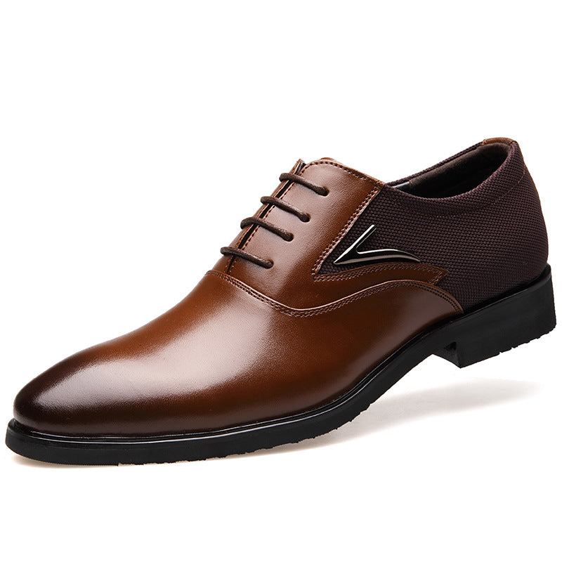 Pointed Toe Men's Shoes Business Formal Breathable Leather Shoes