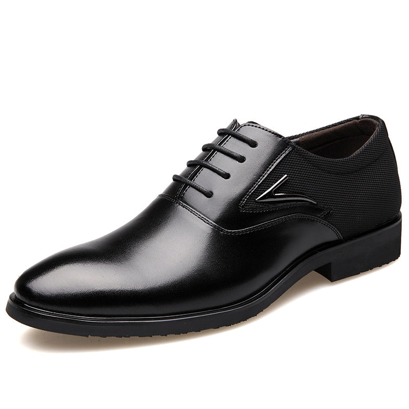 Pointed Toe Men's Shoes Business Formal Breathable Leather Shoes