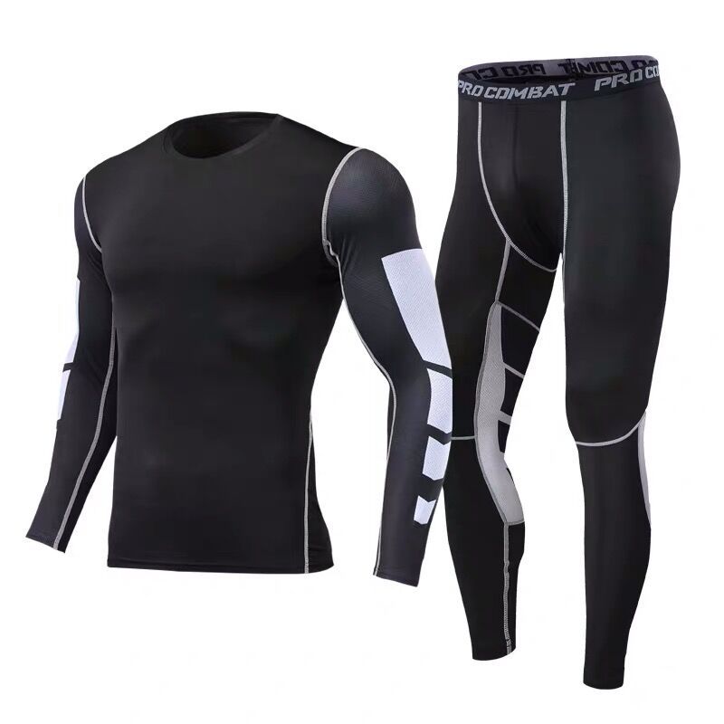 Men's Two-Piece Tights Long Sleeve Sports Suit