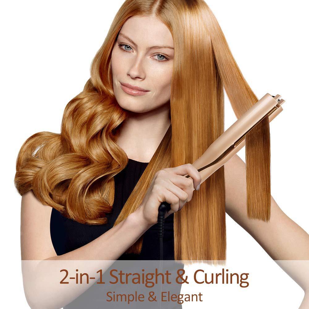 Hair Straightener, Electric Splint, Free Rotation, Big Wave Curling Iron, Straight Curl