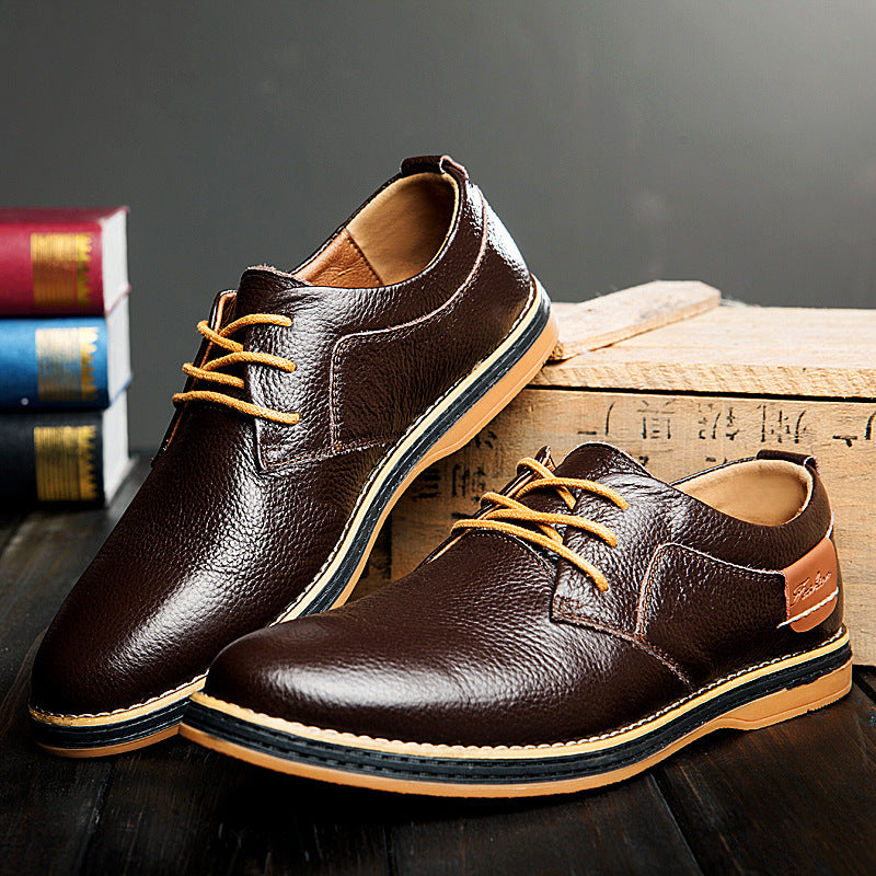 Rippled Leather Leu Oxfords