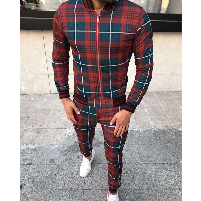 Men's Casual Sports Suit Autumn Thin Coat Trousers