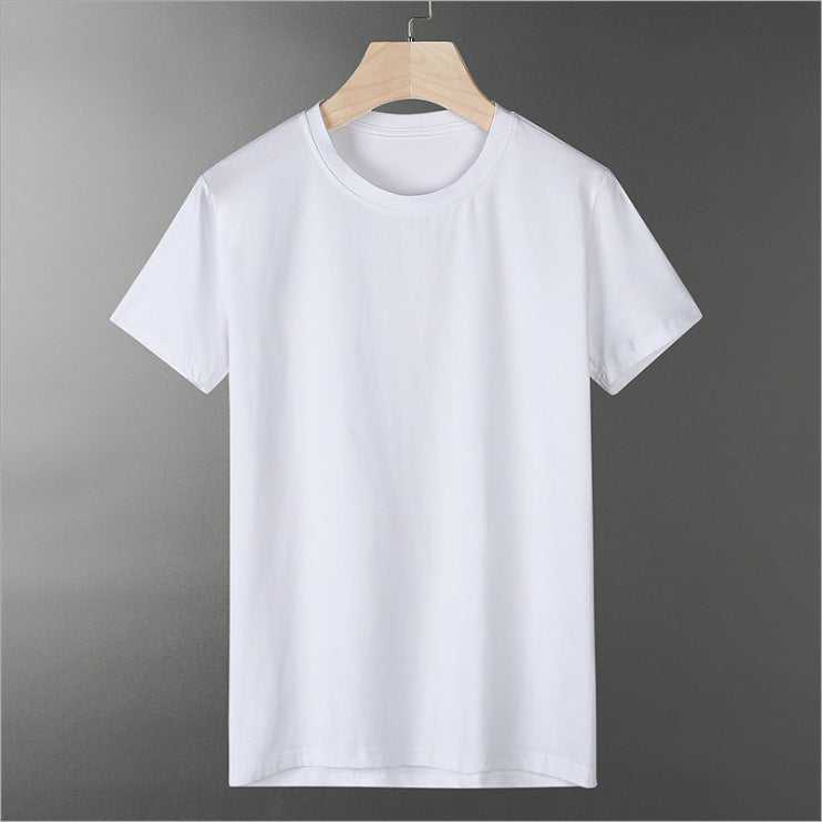 White Round Neck Half Sleeve Bottoming Shirt Loose Large Size