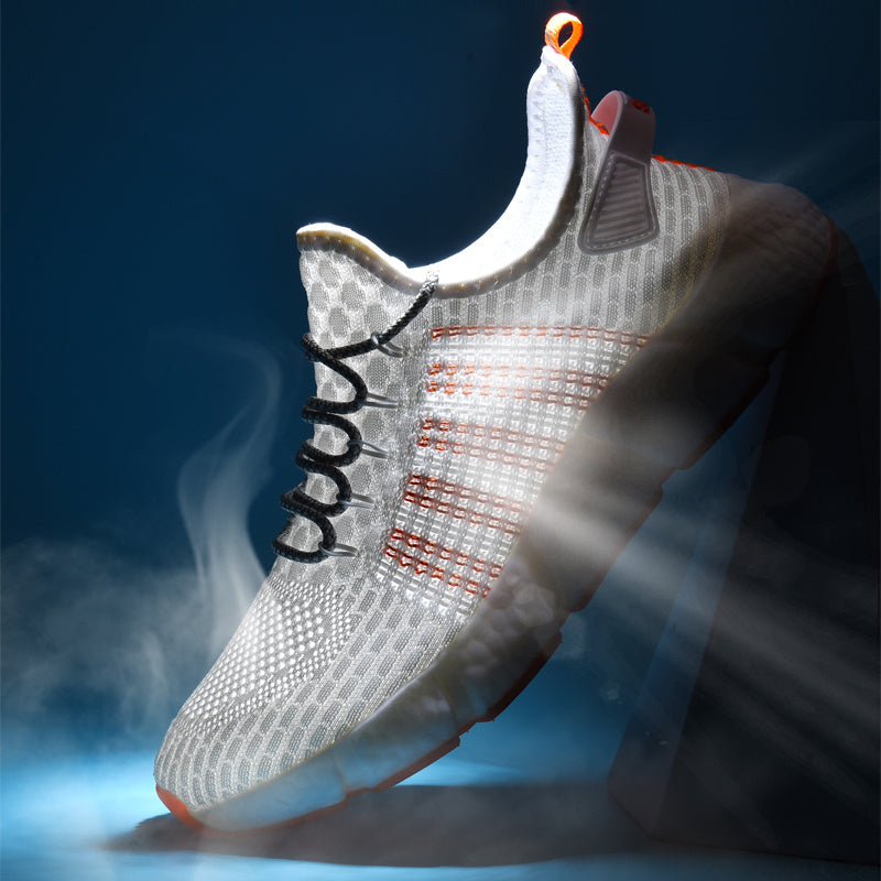 Breathable Popcorn Luminous Tide Shoes Lightweight Soft Soled Sports Shoes Men