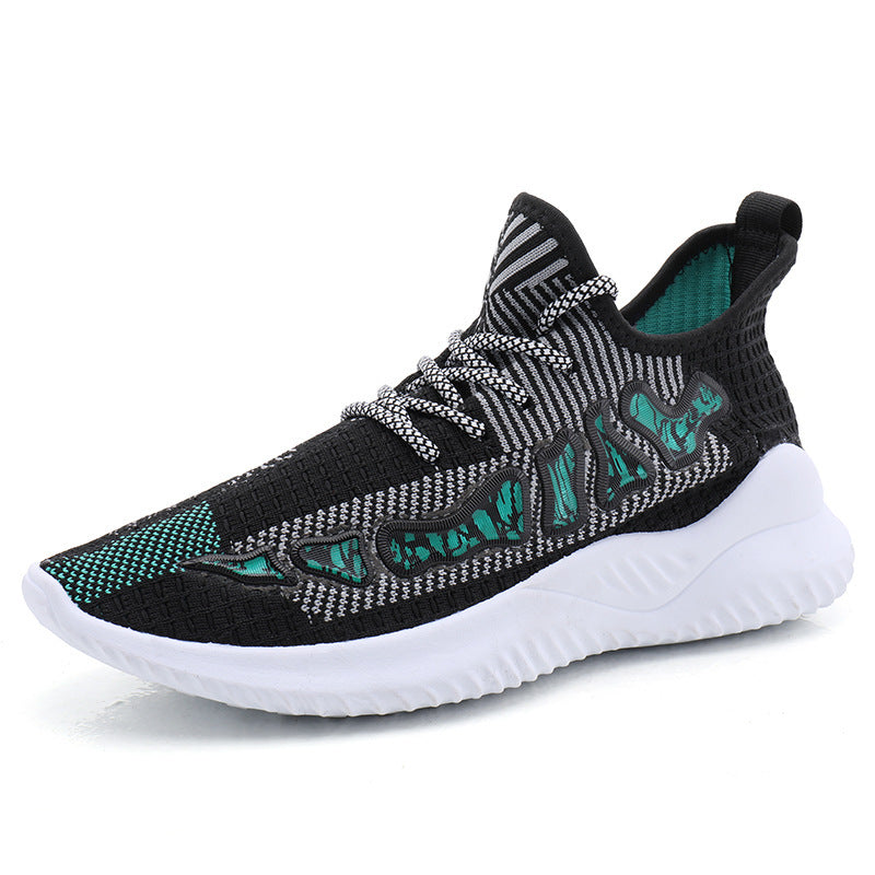 Flying Woven Mesh Sports Shoes Men's Casual Breathable Coconut Shoes Tide Shoes Running