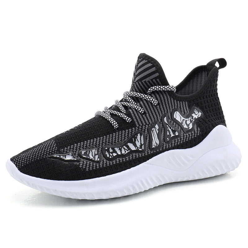 Flying Woven Mesh Sports Shoes Men's Casual Breathable Coconut Shoes Tide Shoes Running