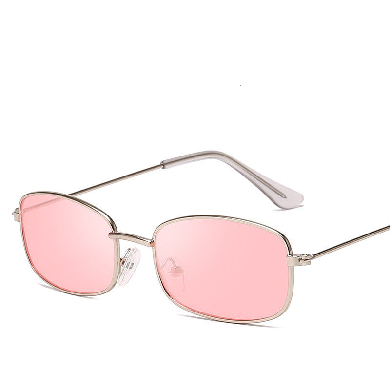 New Metal Small Frame Sunglasses, Ocean Piece Sunglasses, Retro Street Shooting Men And Women Trend Retro Glasses