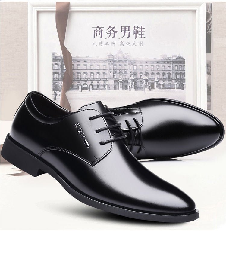 Large Size Men's Leather Shoes Business Suit Korean Version