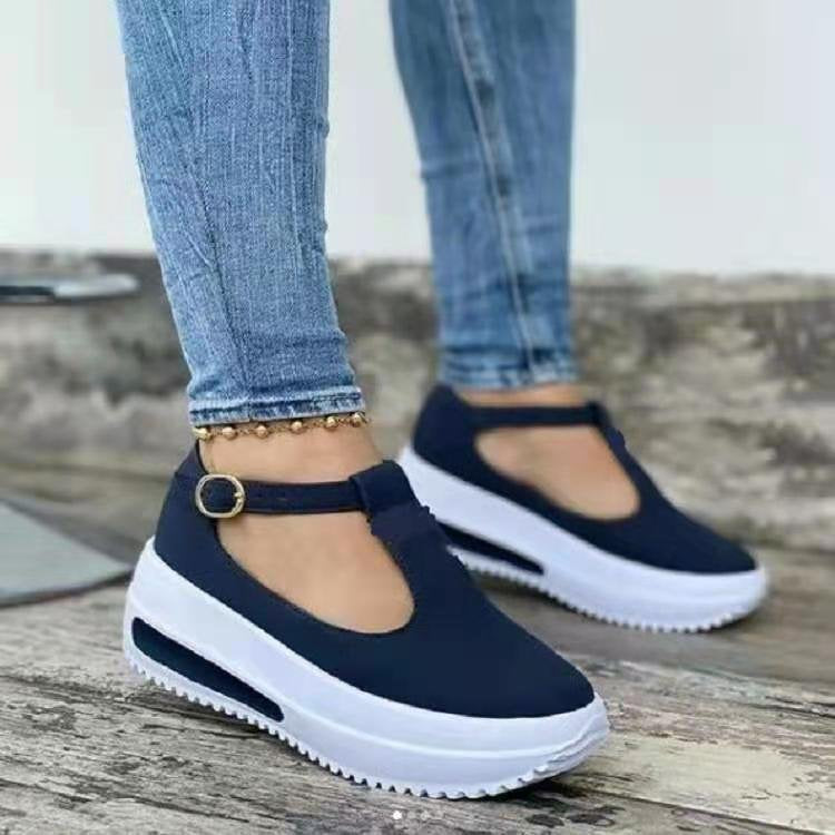 Thick Sole Increased Women's Single Shoes Buckle Casual