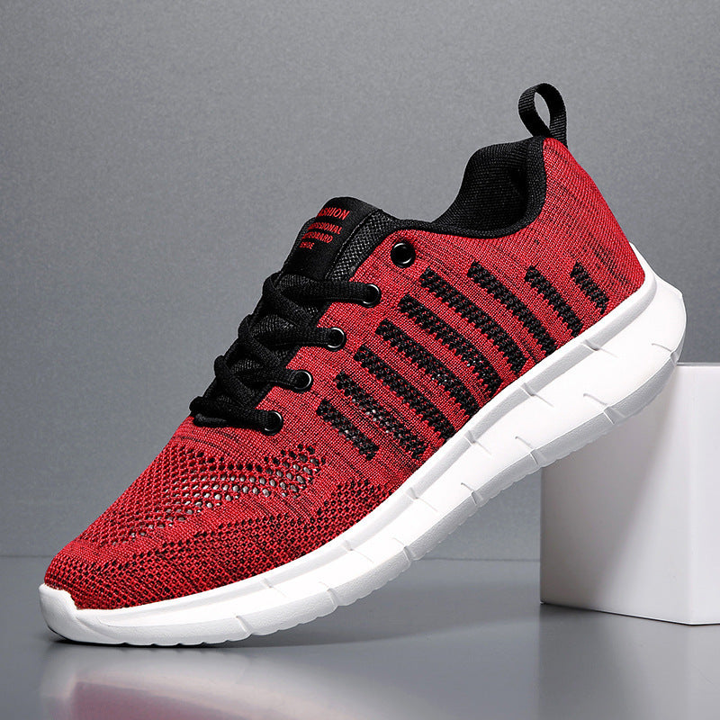 Breathable Fly Woven Mesh Sneakers Plus Size Men's Shoes